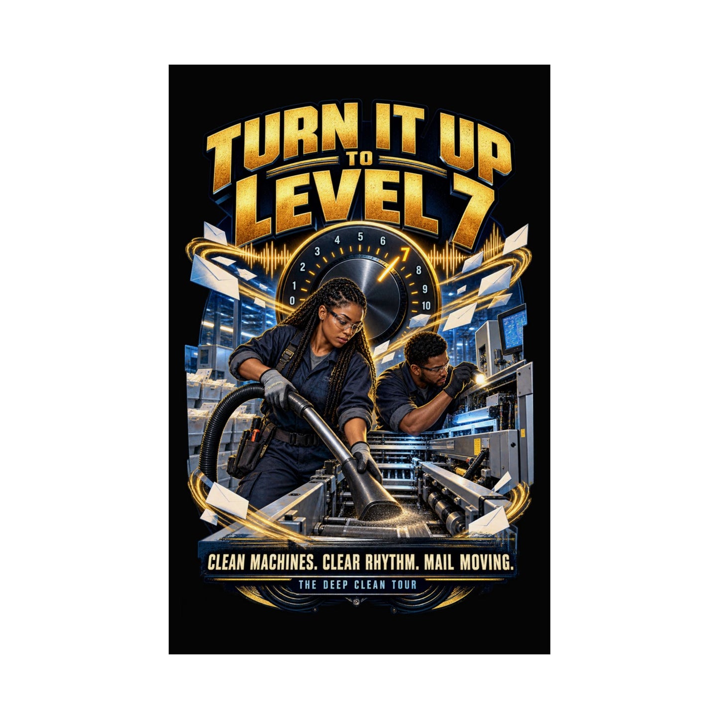 Postal Music - Turn It Up to Level 7 - Premium Matte Poster