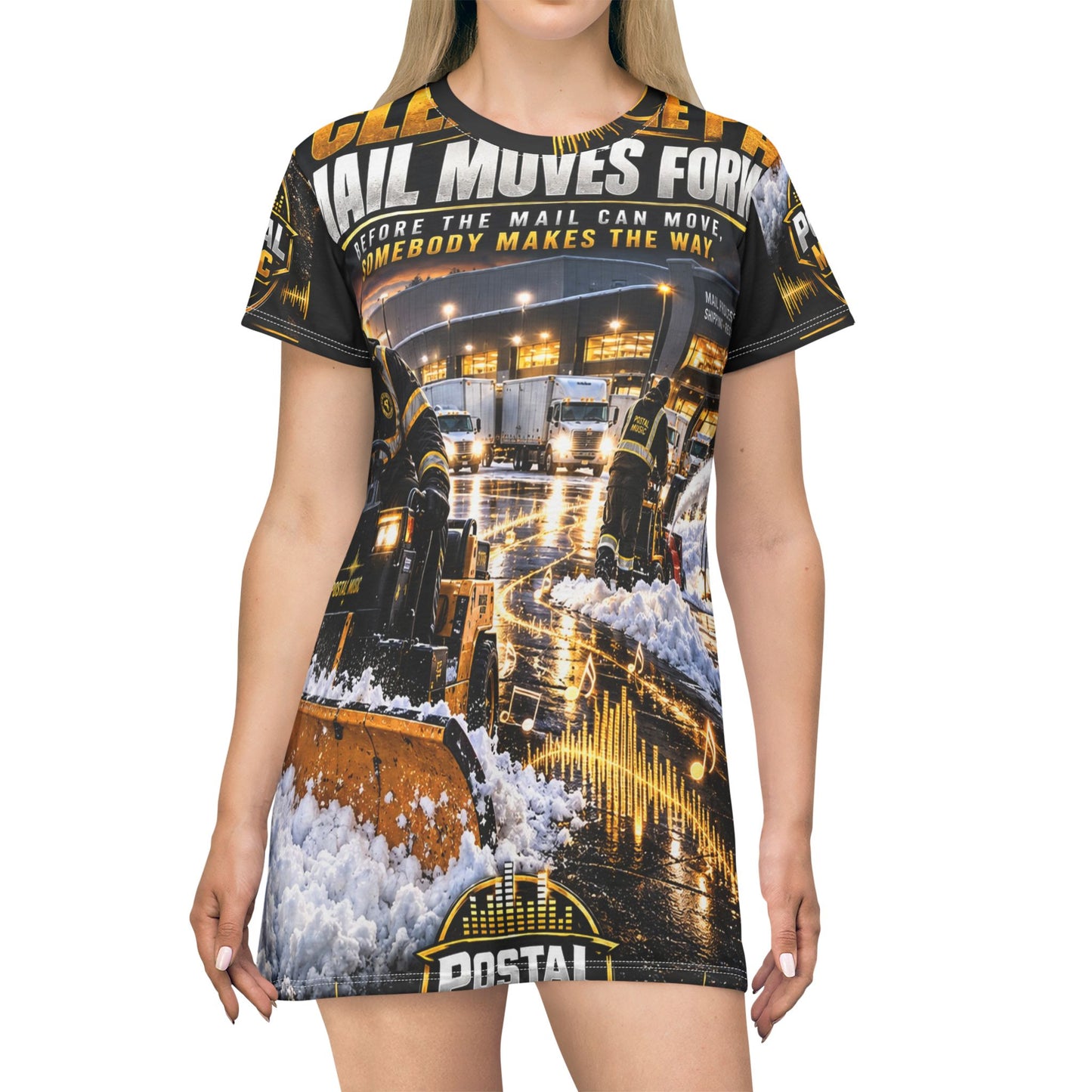 Postal Music - We Clear the Path - Women's Longline T-Shirt Dress
