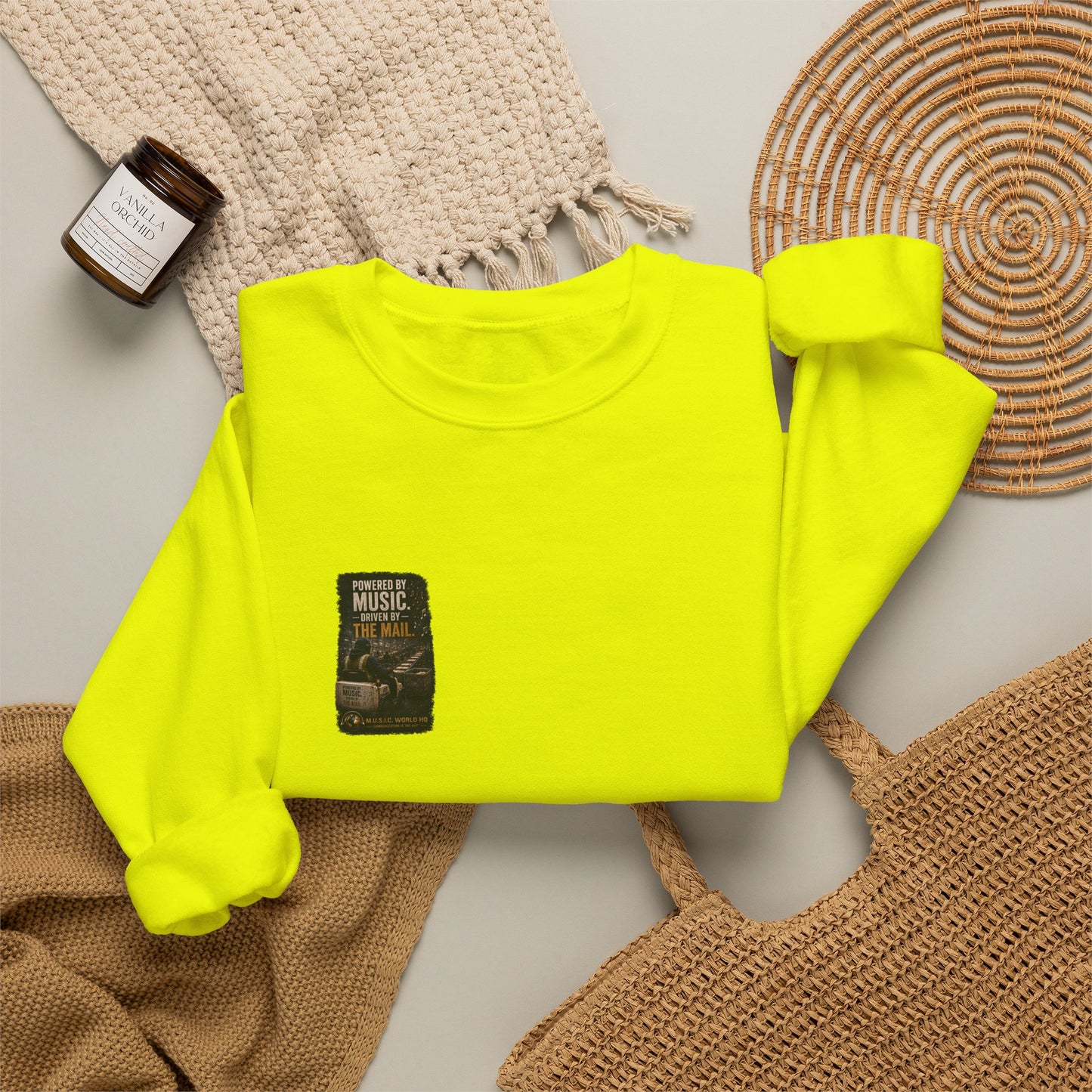 Postal Music - Powered by Music Crewneck Sweatshirt - Colorways C
