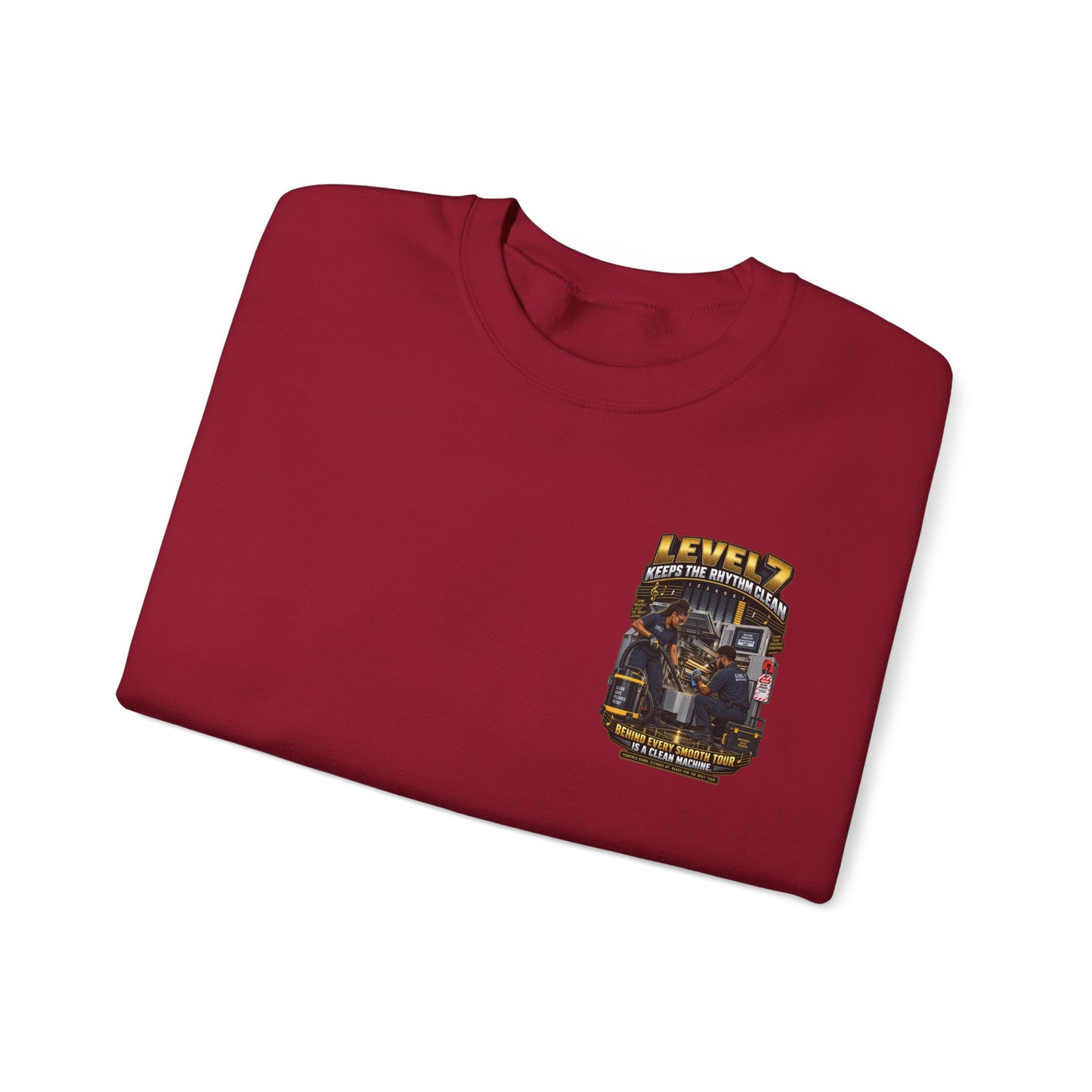 Postal Music - Level 7 Keeps the Rhythm Clean - Heavyweight Crewneck Sweatshirt
