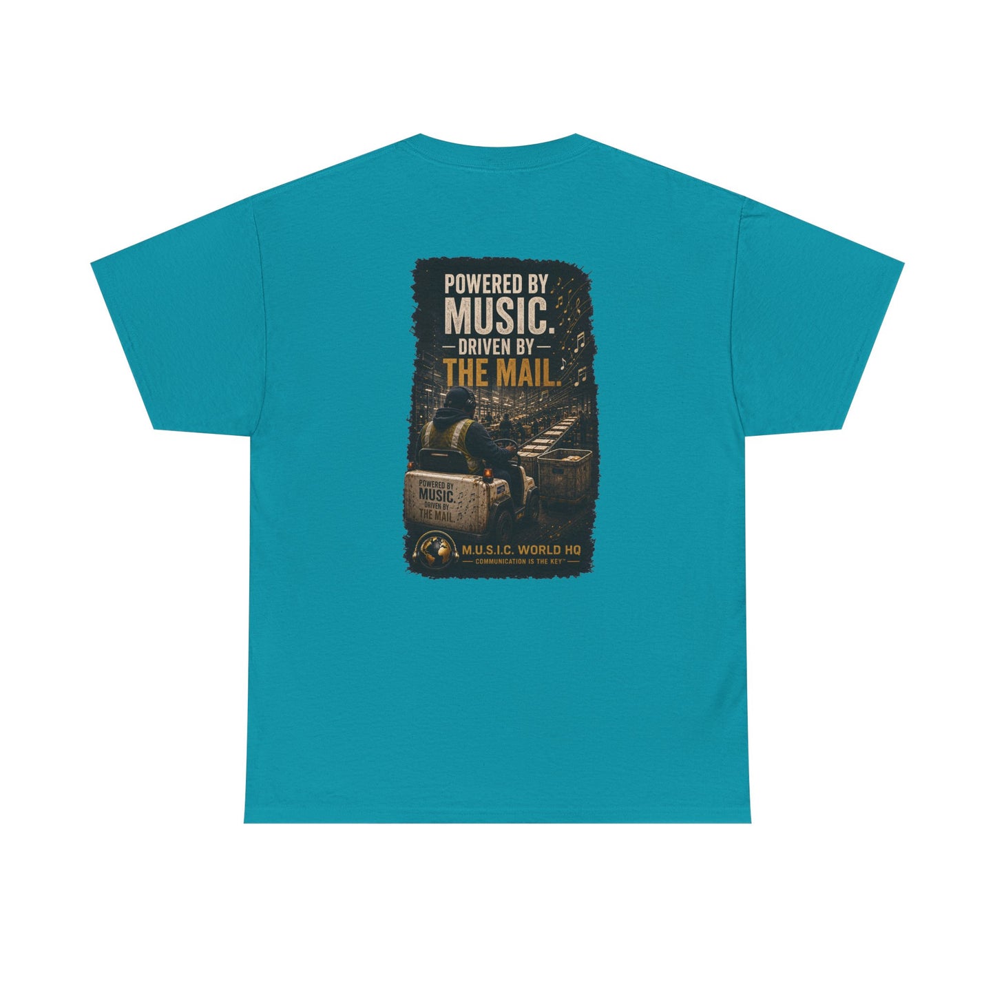 Postal Music - Powered by Music Premium T-Shirt - Colorways E