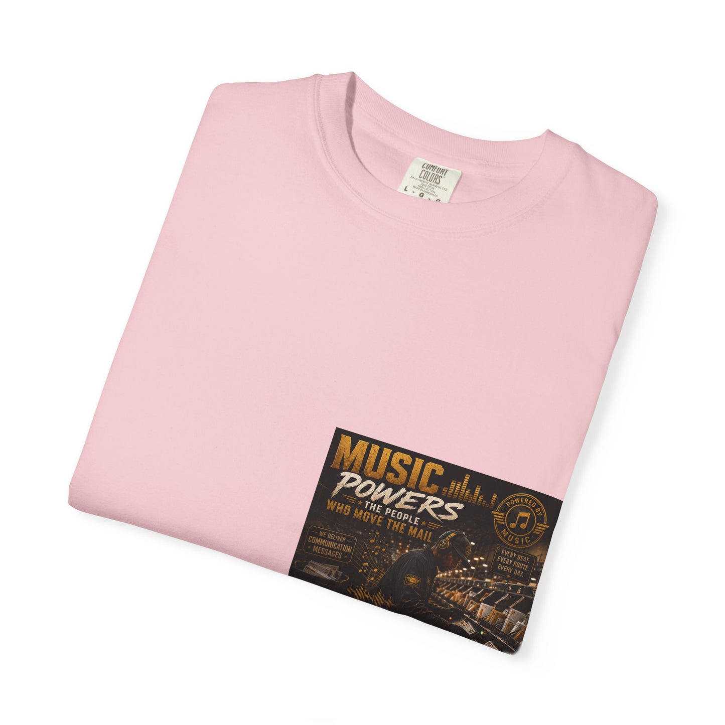 Postal Music — Music Powers the People — Garment-Dyed T-Shirt