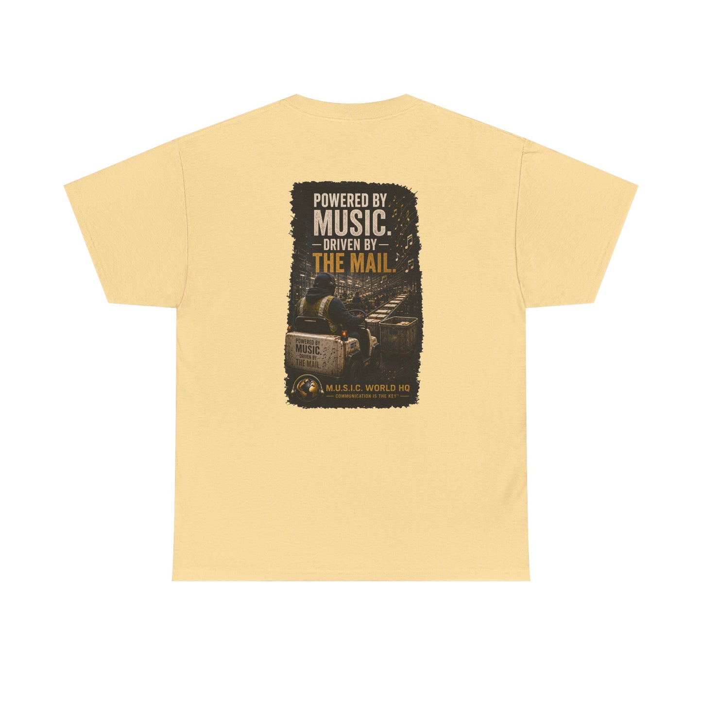 Postal Music - Powered by Music Premium T-Shirt - Colorways F