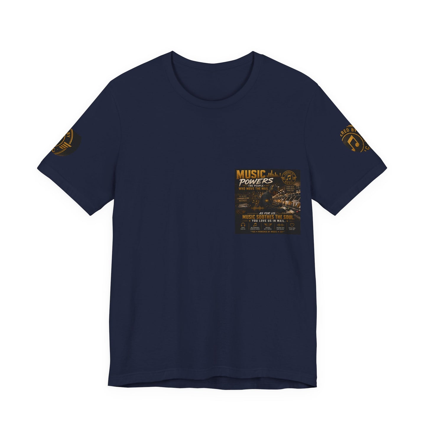 Postal Music — Music Powers the People — Premium Unisex T-Shirt