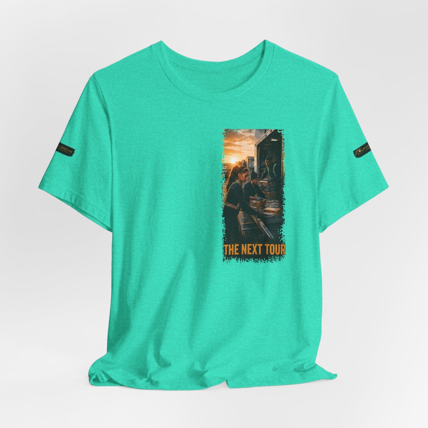 Postal Music — The Next Tour Premium Unisex T-Shirt — Color Group 6 of 11
