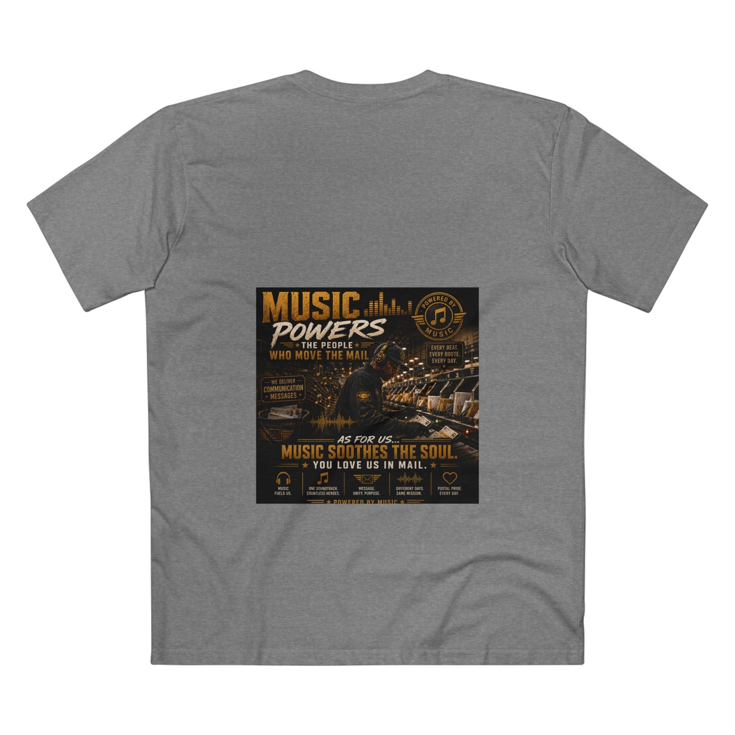 Postal Music — Music Powers the People — Streetwear T-Shirt