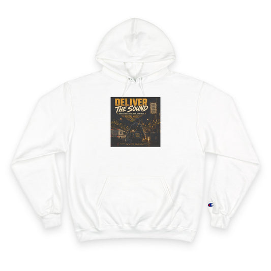 Postal Music — Deliver the Sound — Champion Premium Hoodie