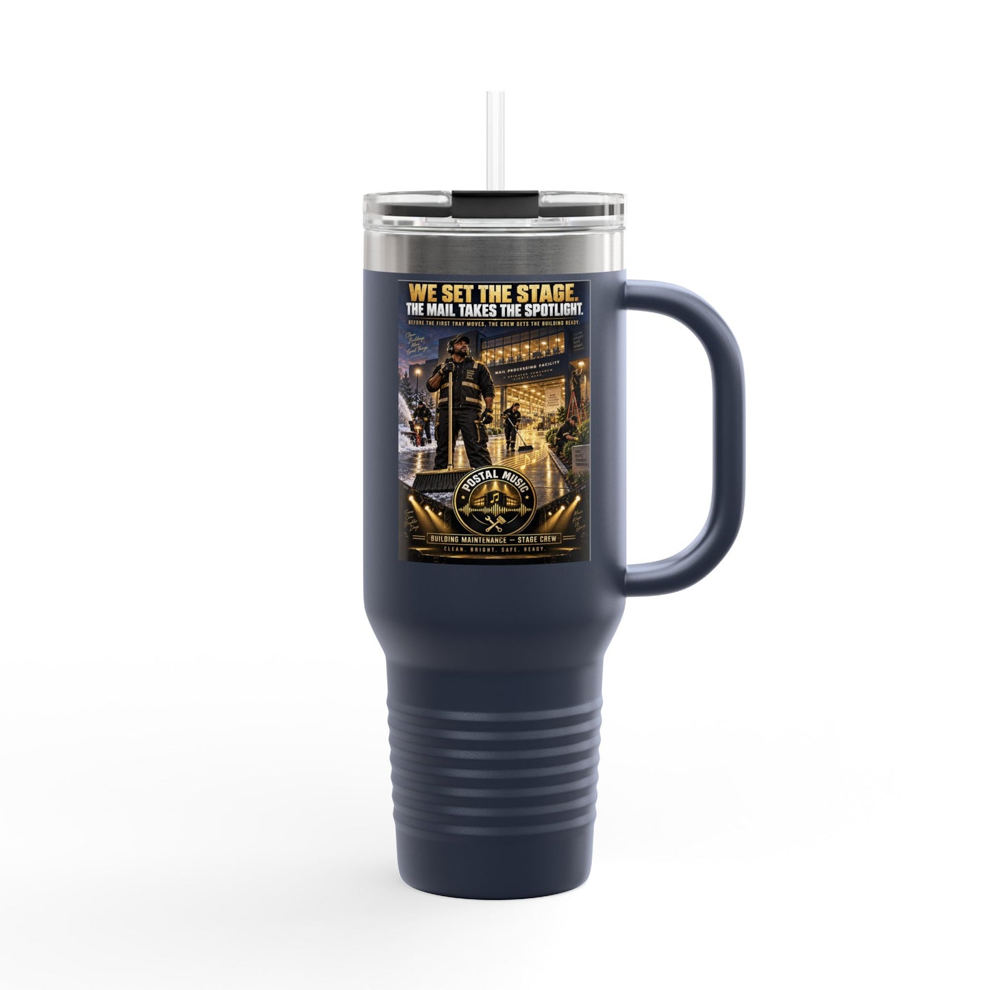 Postal Music - We Set the Stage - Insulated Travel Mug 40oz