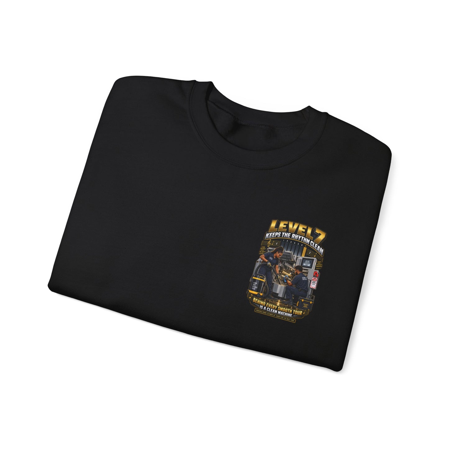 Postal Music - Level 7 Keeps the Rhythm Clean - Heavyweight Crewneck Sweatshirt