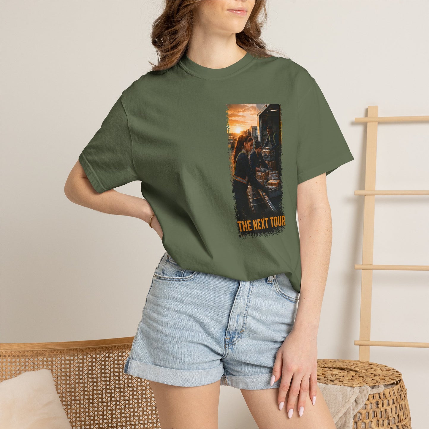 Postal Music — The Next Tour Garment-Dyed T-Shirt — Color Group 4 of 4