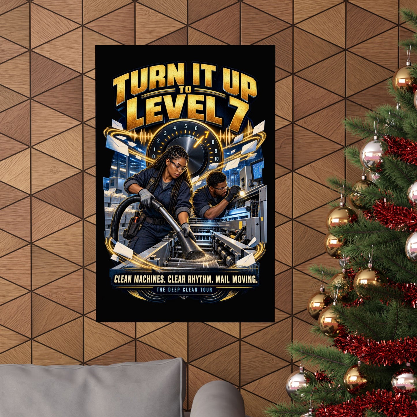 Postal Music - Turn It Up to Level 7 - Premium Matte Poster