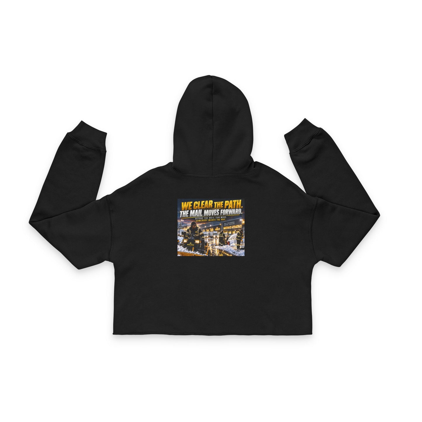 Postal Music - We Clear the Path - Women's Cropped Hoodie