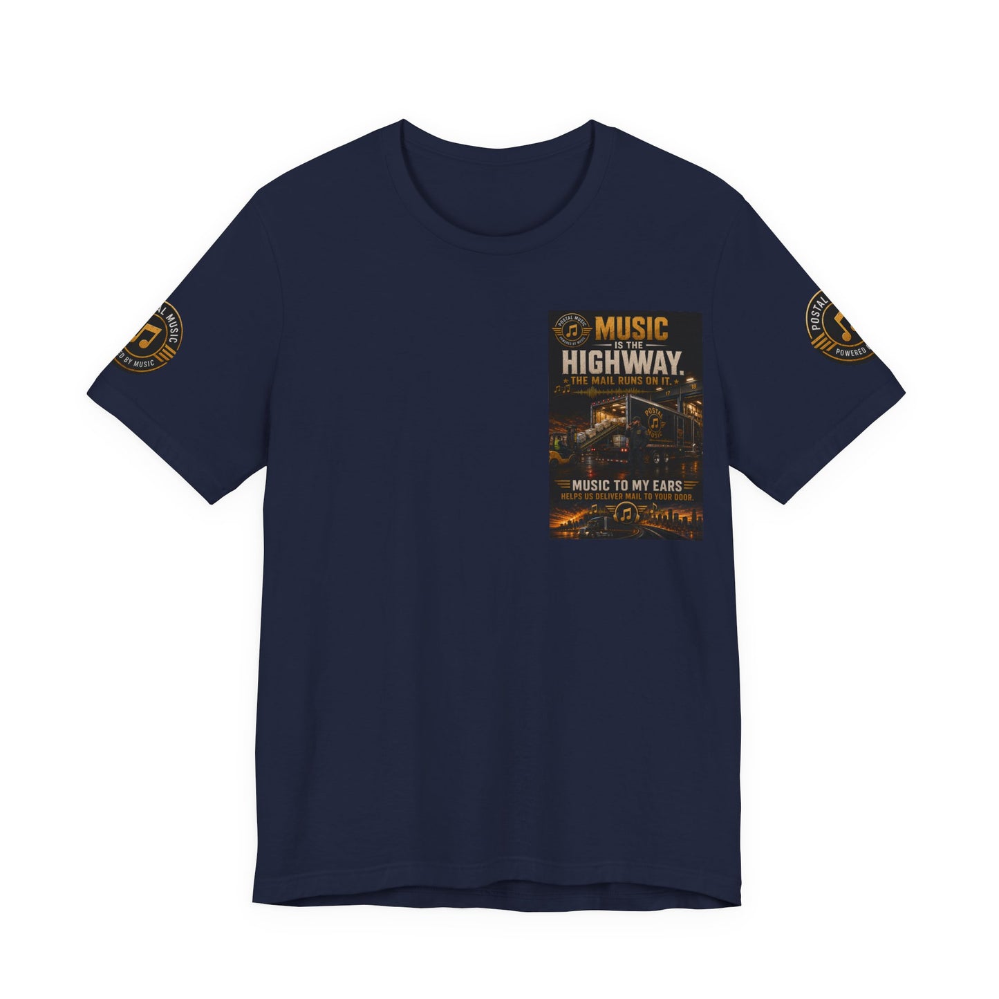 Postal Music — Music Is the Highway — Premium Unisex T-Shirt