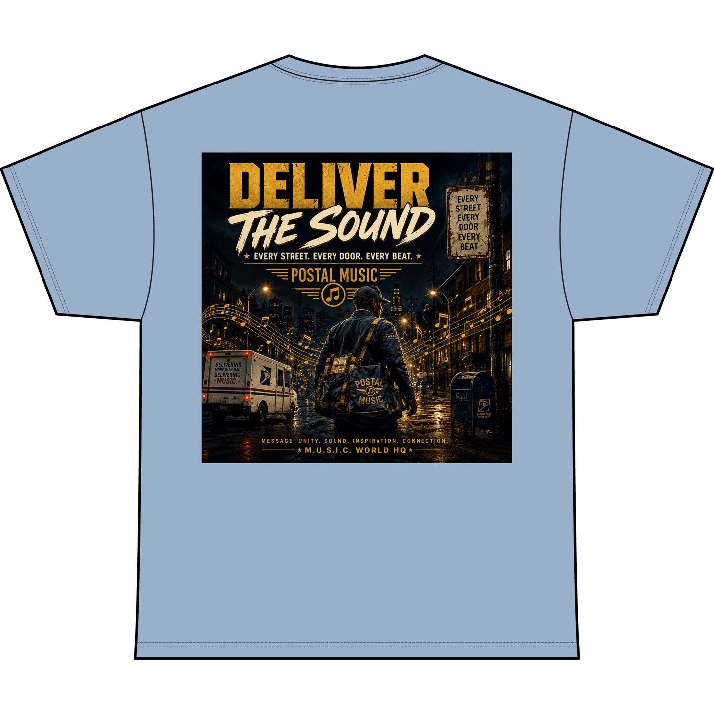 Postal Music — Deliver the Sound — Heavyweight T-Shirt