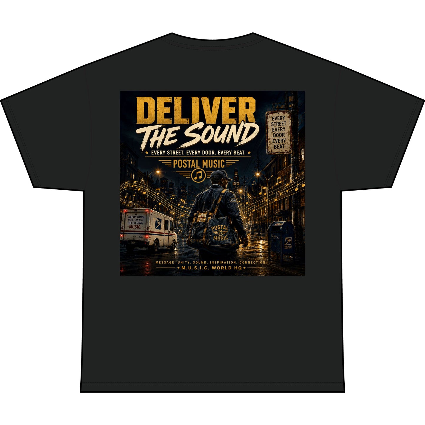 Postal Music — Deliver the Sound — Heavyweight T-Shirt