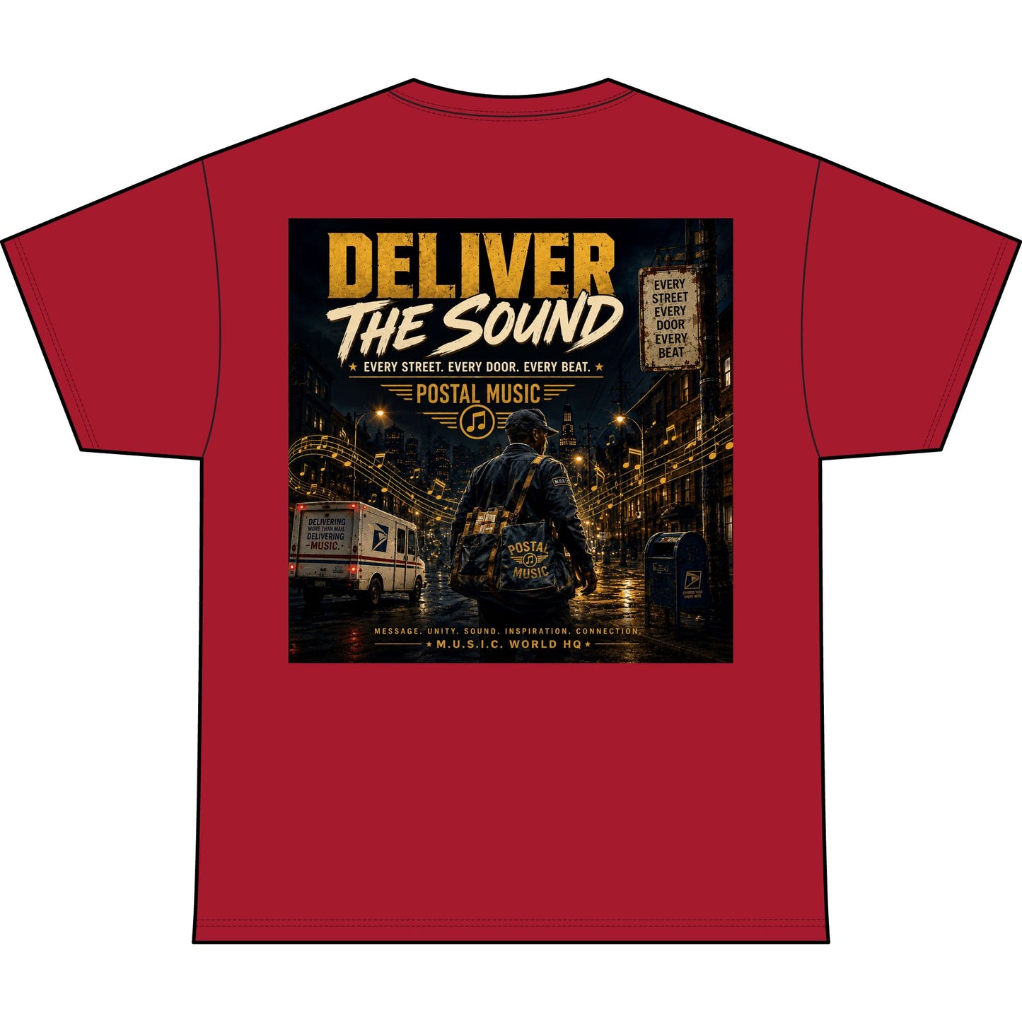 Postal Music — Deliver the Sound — Heavyweight T-Shirt