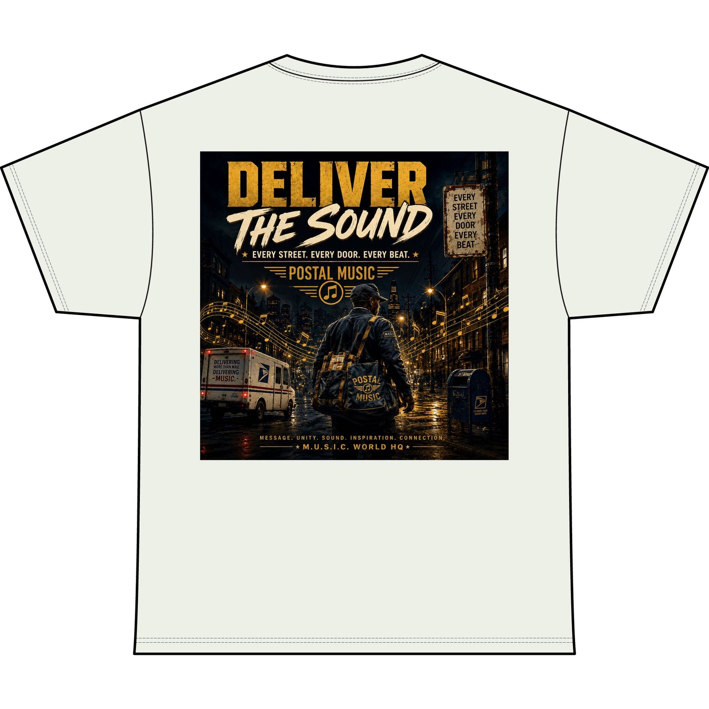 Postal Music — Deliver the Sound — Heavyweight T-Shirt