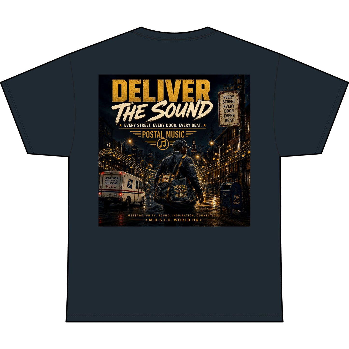 Postal Music — Deliver the Sound — Heavyweight T-Shirt