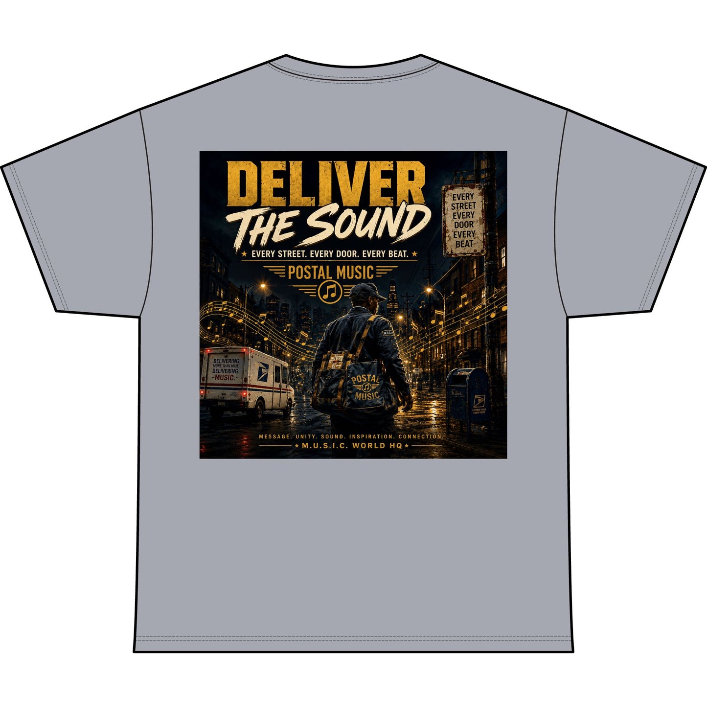 Postal Music — Deliver the Sound — Heavyweight T-Shirt