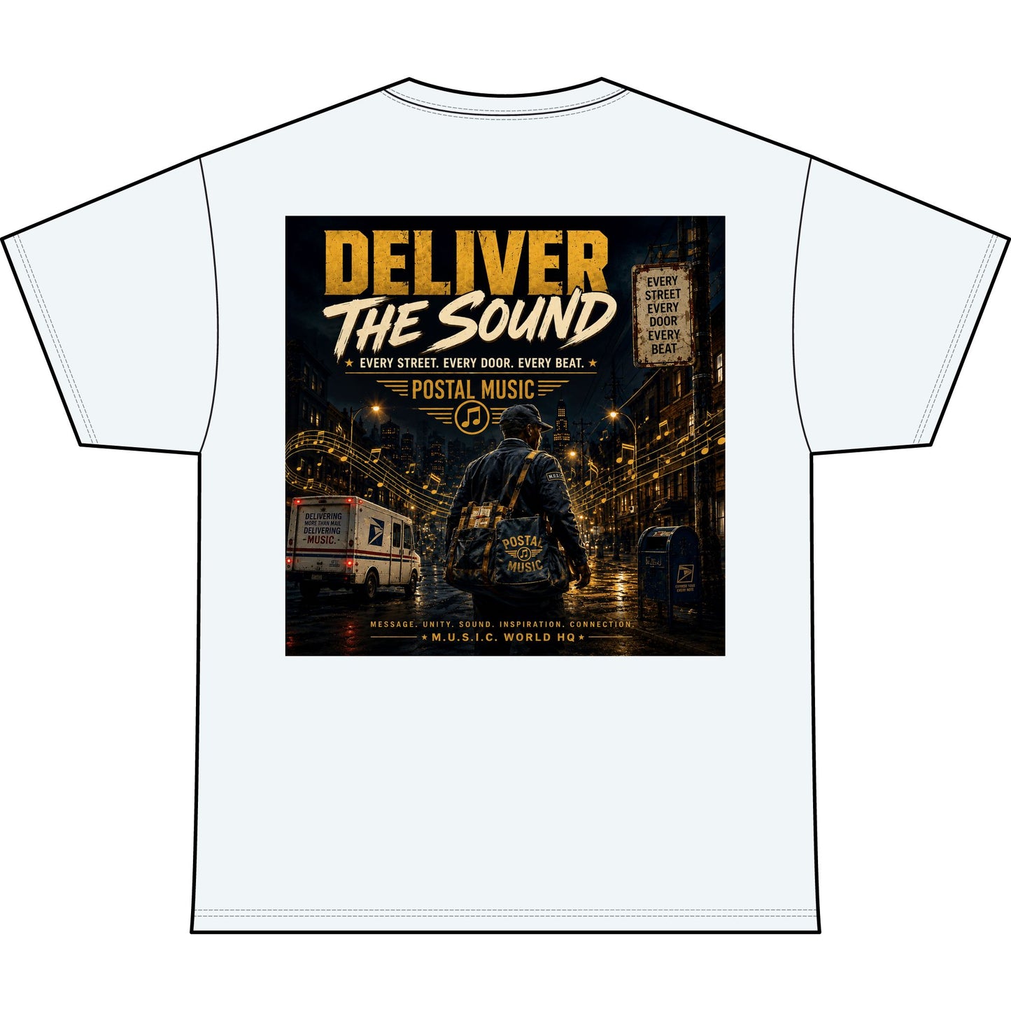 Postal Music — Deliver the Sound — Heavyweight T-Shirt