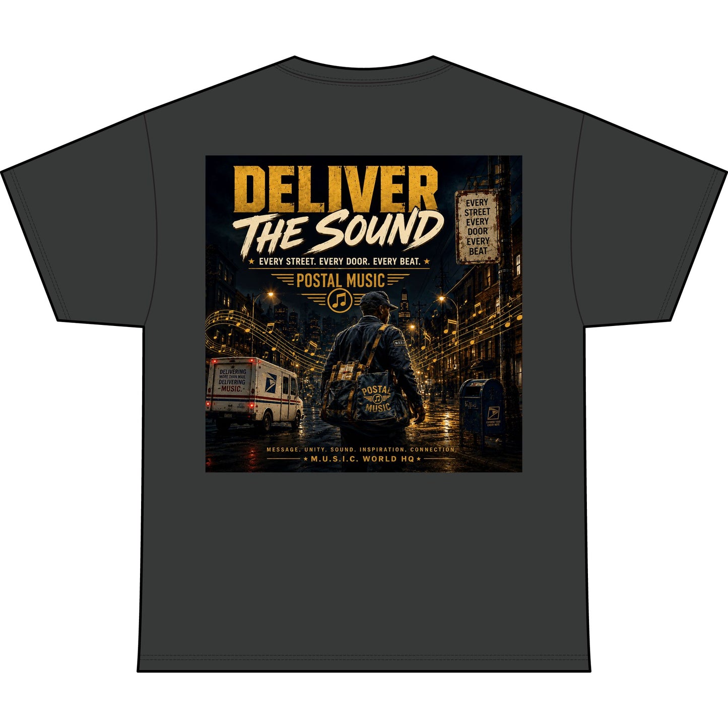 Postal Music — Deliver the Sound — Heavyweight T-Shirt