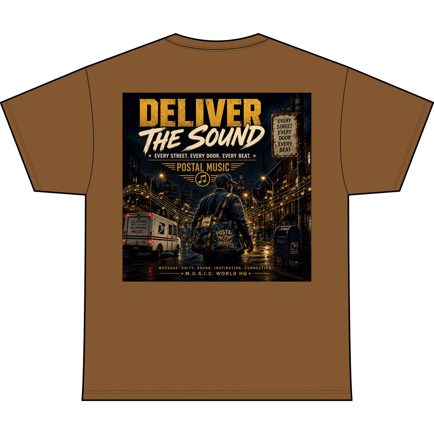 Postal Music — Deliver the Sound — Heavyweight T-Shirt