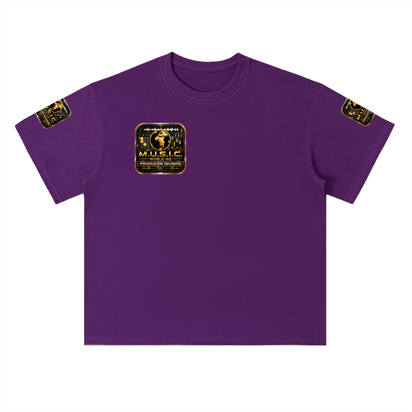 M.U.S.I.C. World HQ Creator Culture – Producer Division 001 Heavyweight Drop Shoulder Tee