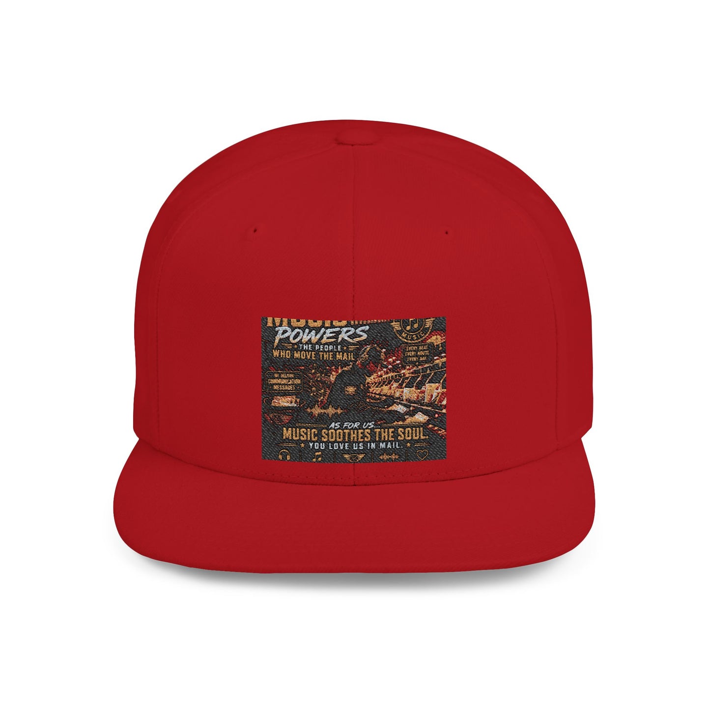 Postal Music — Music Powers the People — Flat-Bill Snapback