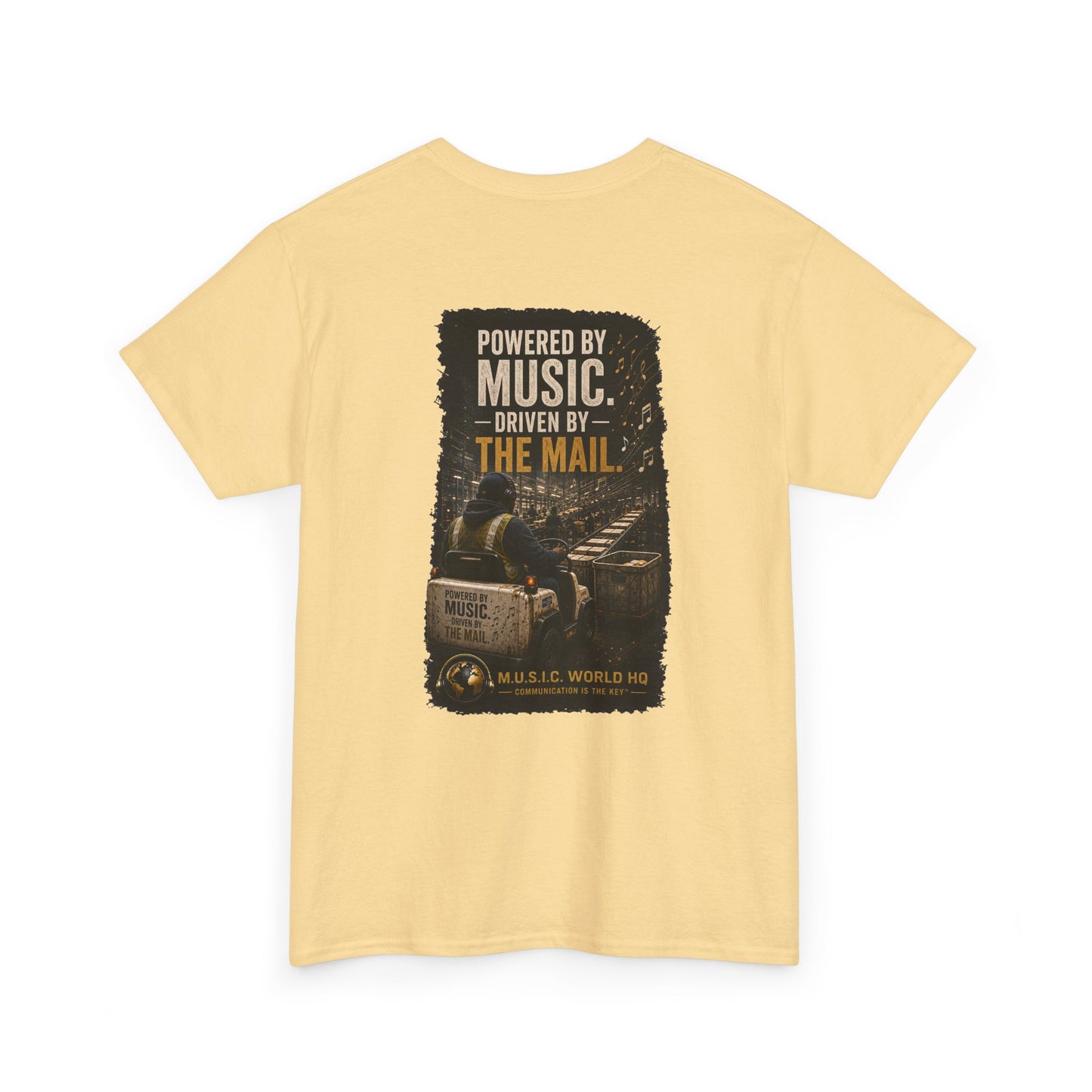 Postal Music - Powered by Music Premium T-Shirt - Colorways F