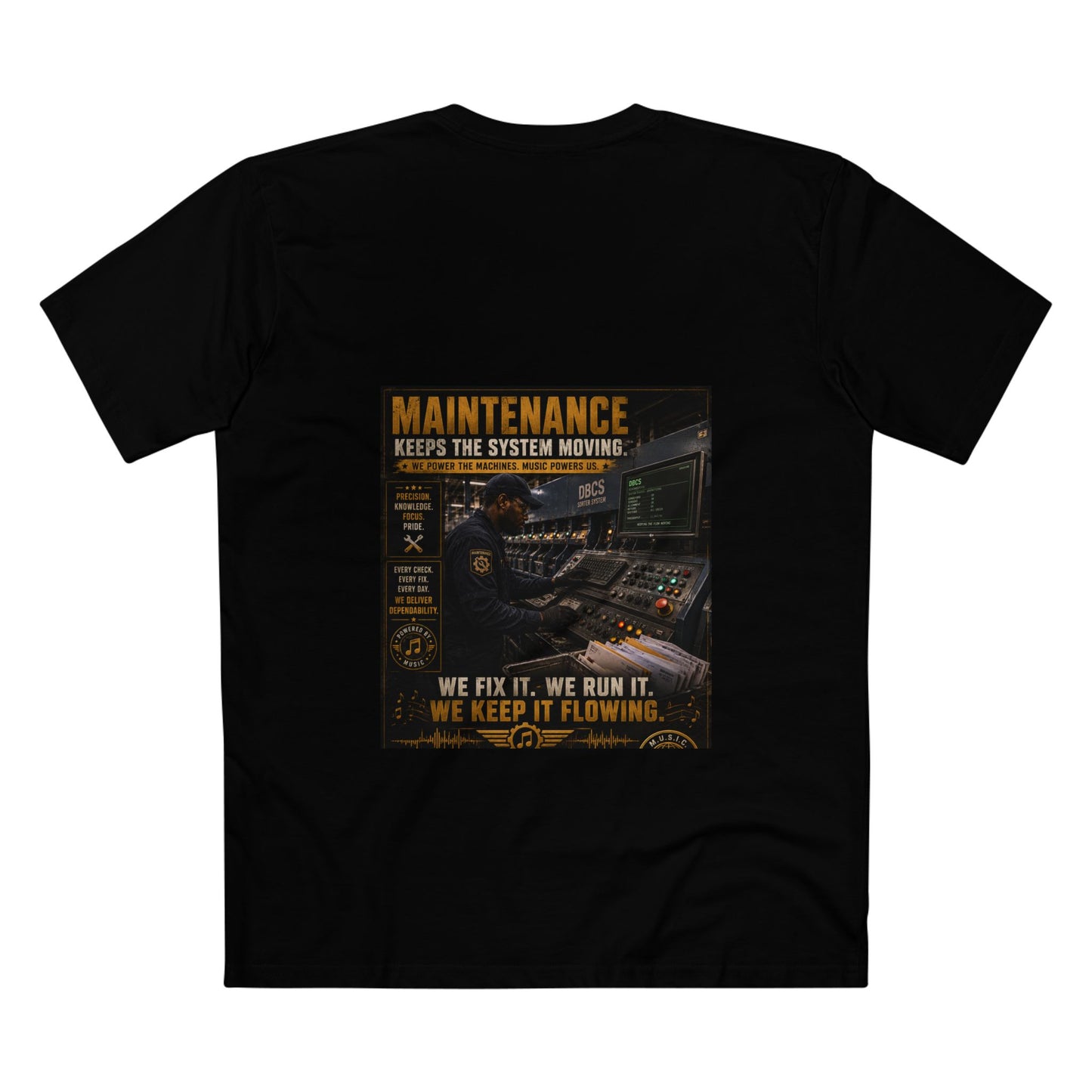 Postal Music — Maintenance Keeps the System Moving — Streetwear T-Shirt