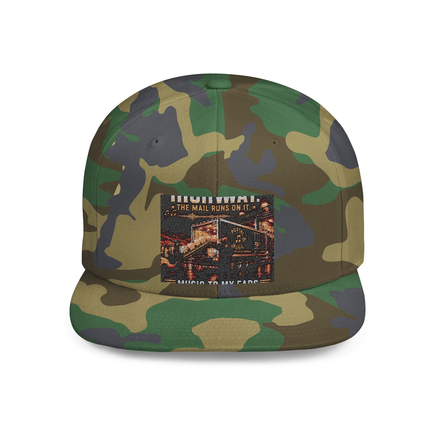 Postal Music — Music Is the Highway — Flat-Bill Snapback