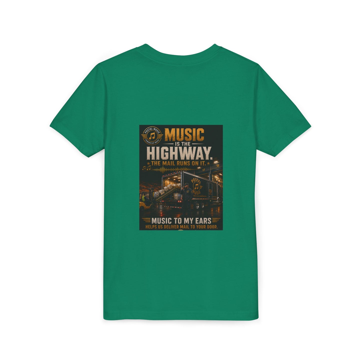 Postal Music — Music Is the Highway — Youth T-Shirt