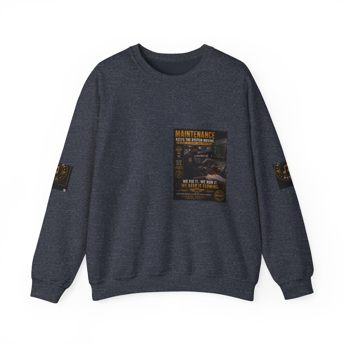 Postal Music — Maintenance Keeps the System Moving — Core Crewneck Sweatshirt