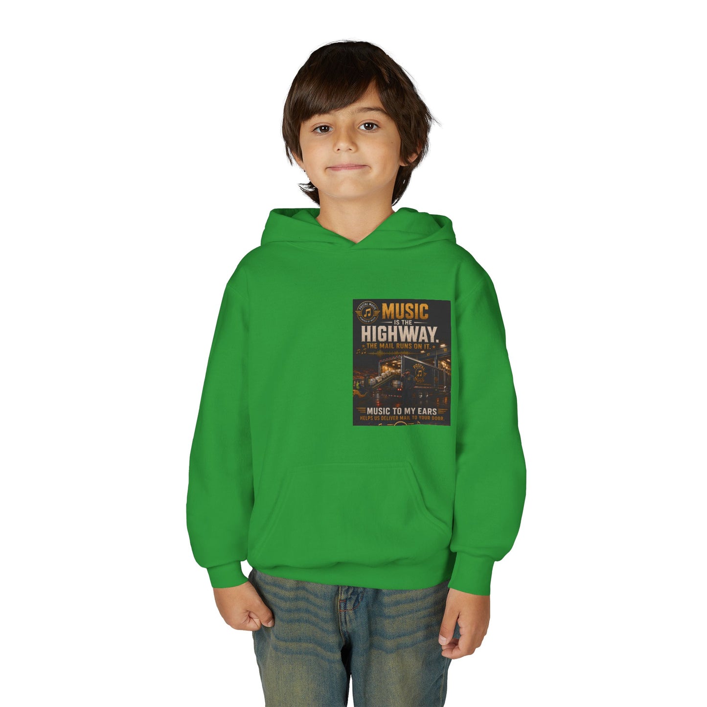 Postal Music — Music Is the Highway — Youth Hoodie
