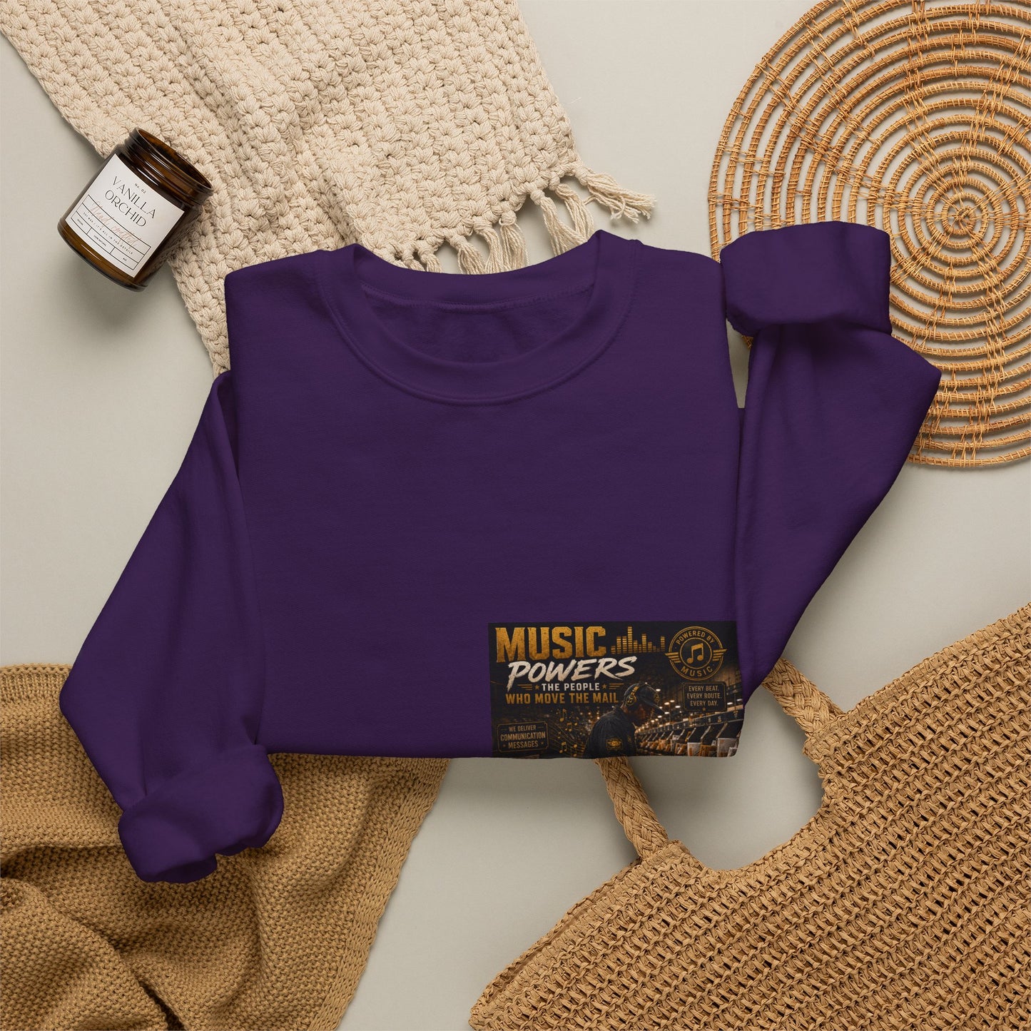 Postal Music — Music Powers the People — Core Crewneck Sweatshirt