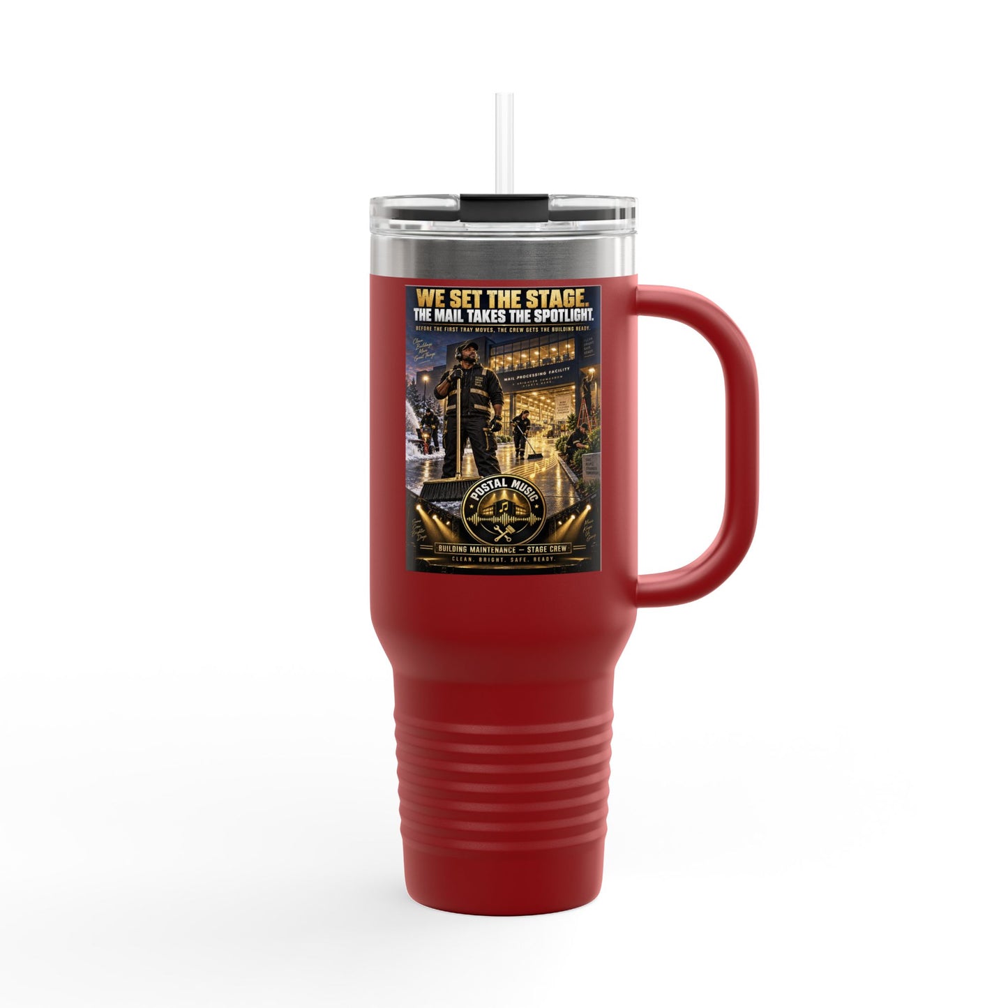 Postal Music - We Set the Stage - Insulated Travel Mug 40oz