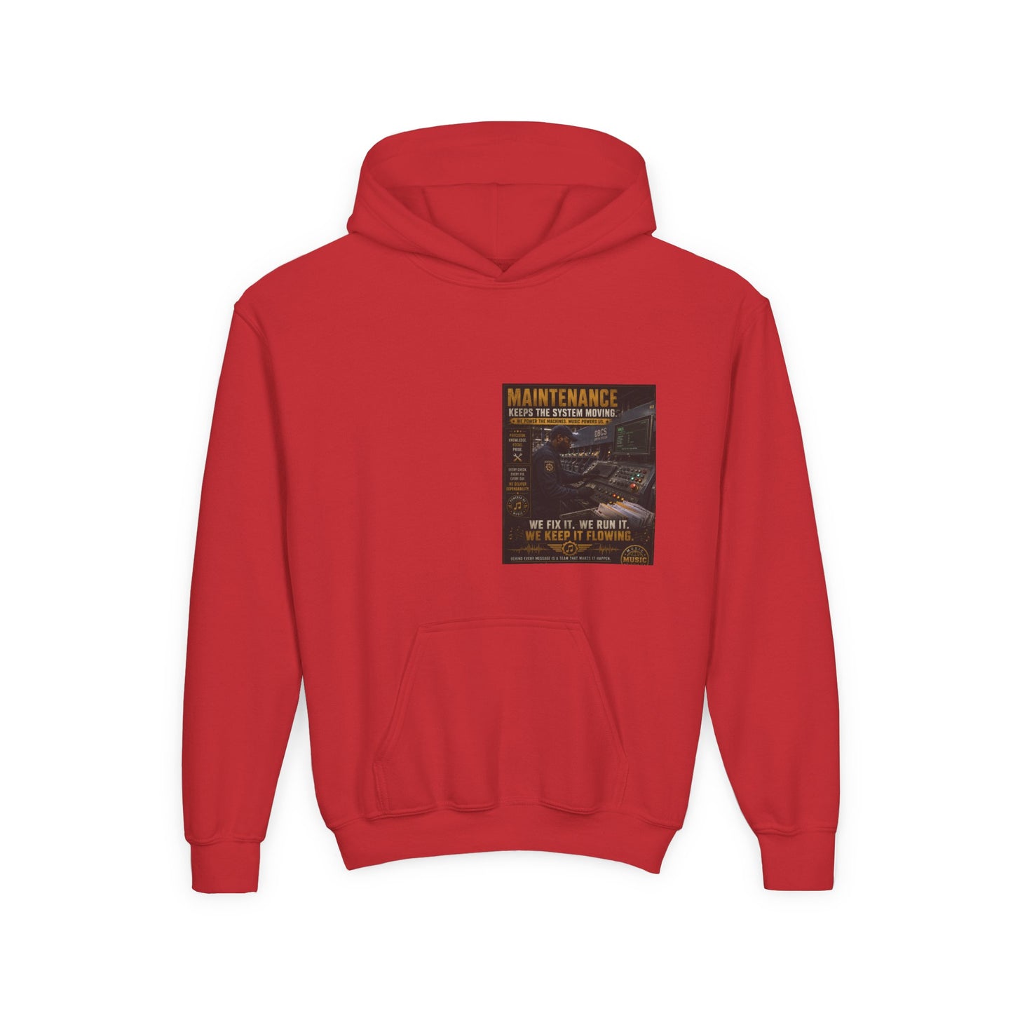 Postal Music — Maintenance Keeps the System Moving — Youth Hoodie