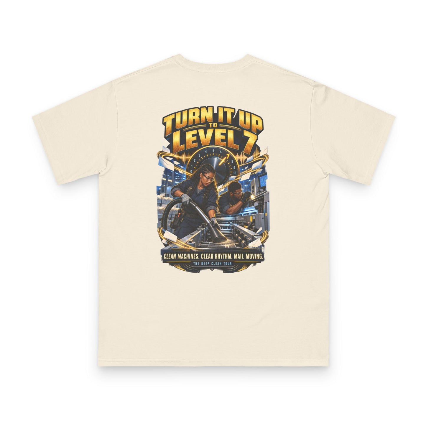 Postal Music - Turn It Up to Level 7 - Organic Cotton T-Shirt