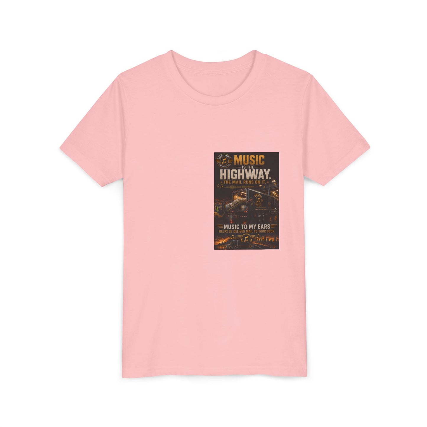 Postal Music — Music Is the Highway — Youth T-Shirt
