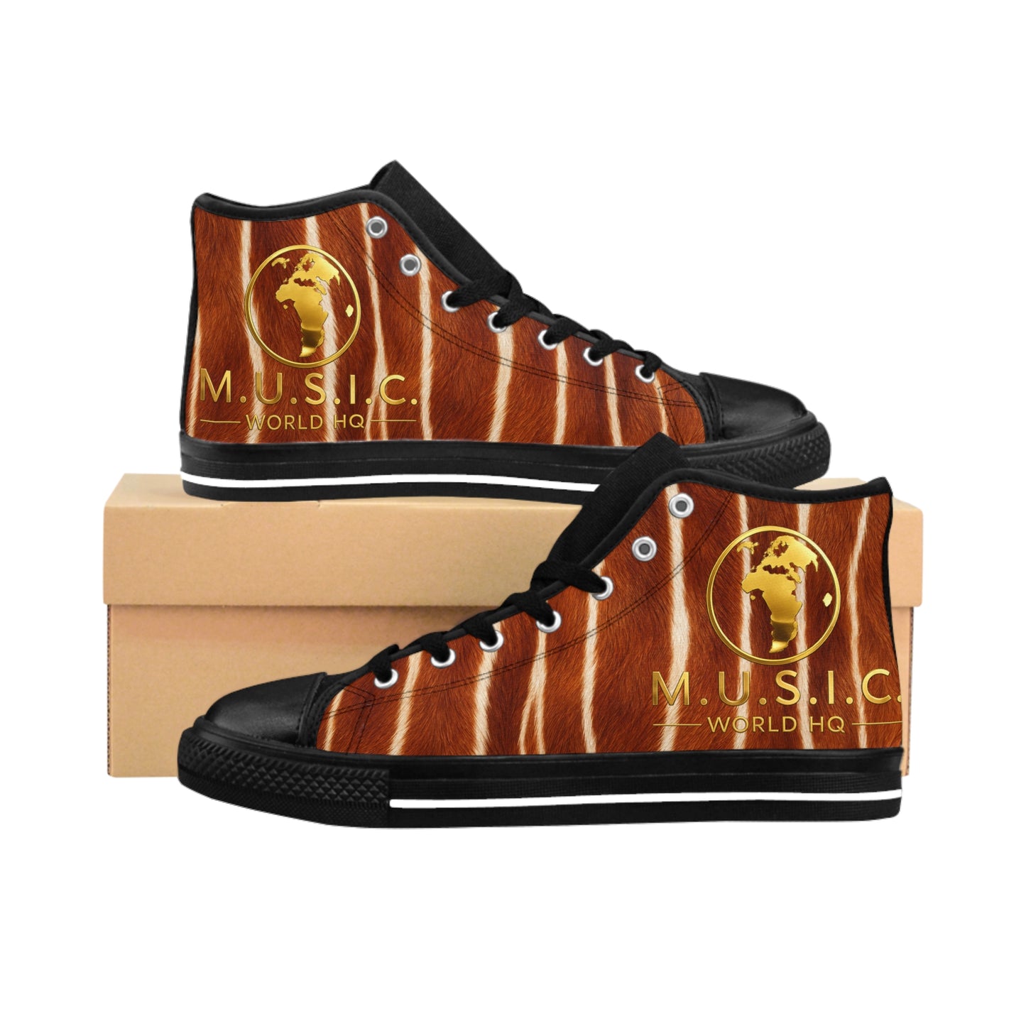 Wild by Design™ — Bongo Antelope Print High-Top Sneakers | Safari Heritage
