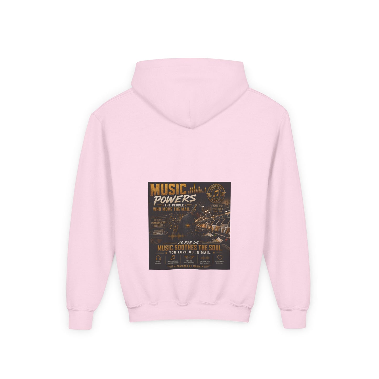 Postal Music — Music Powers the People — Youth Hoodie