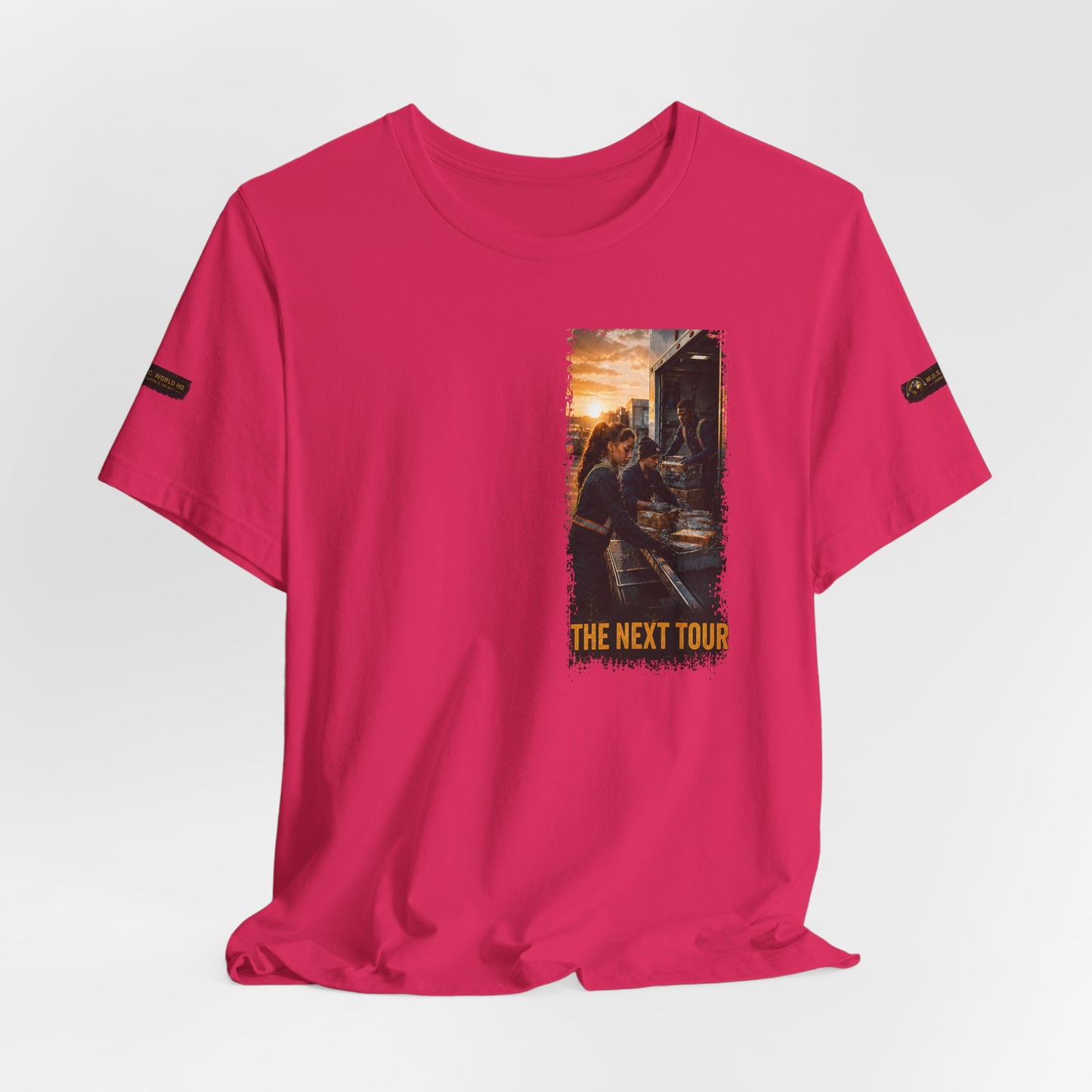 Postal Music — The Next Tour Premium Unisex T-Shirt — Color Group 3 of 11
