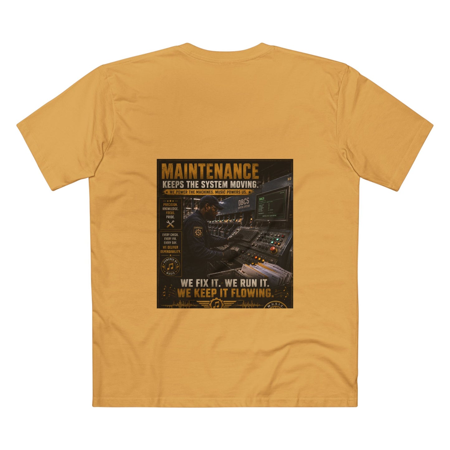 Postal Music — Maintenance Keeps the System Moving — Streetwear T-Shirt