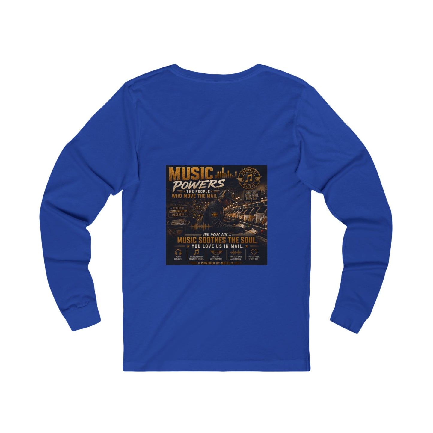 Postal Music — Music Powers the People — Long-Sleeve T-Shirt