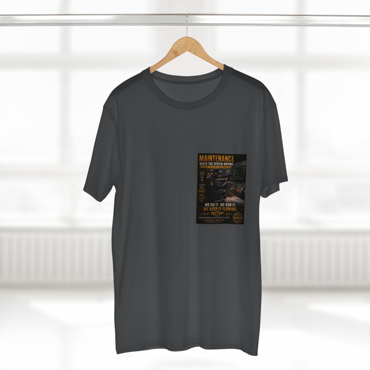 Postal Music — Maintenance Keeps the System Moving — Streetwear T-Shirt