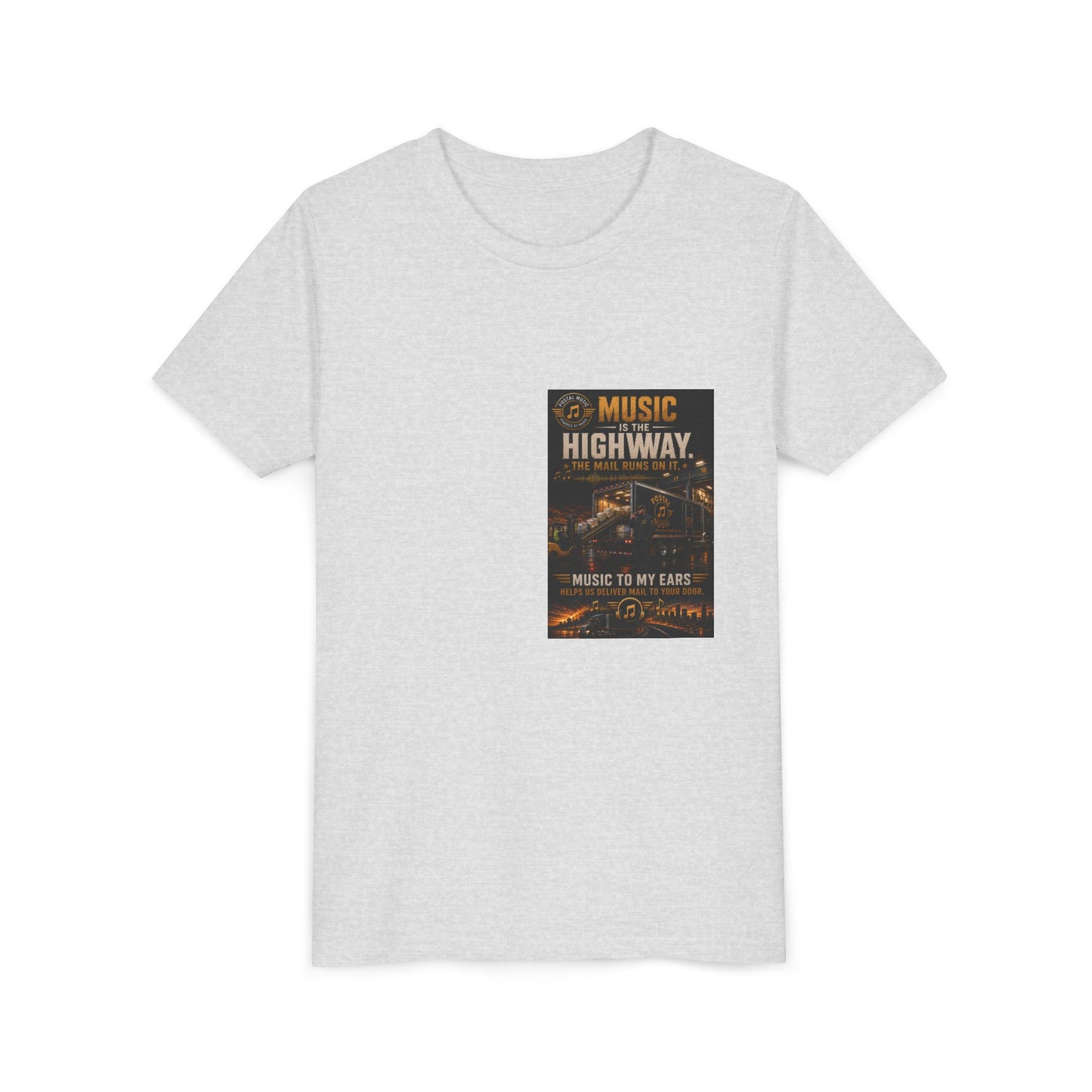 Postal Music — Music Is the Highway — Youth T-Shirt