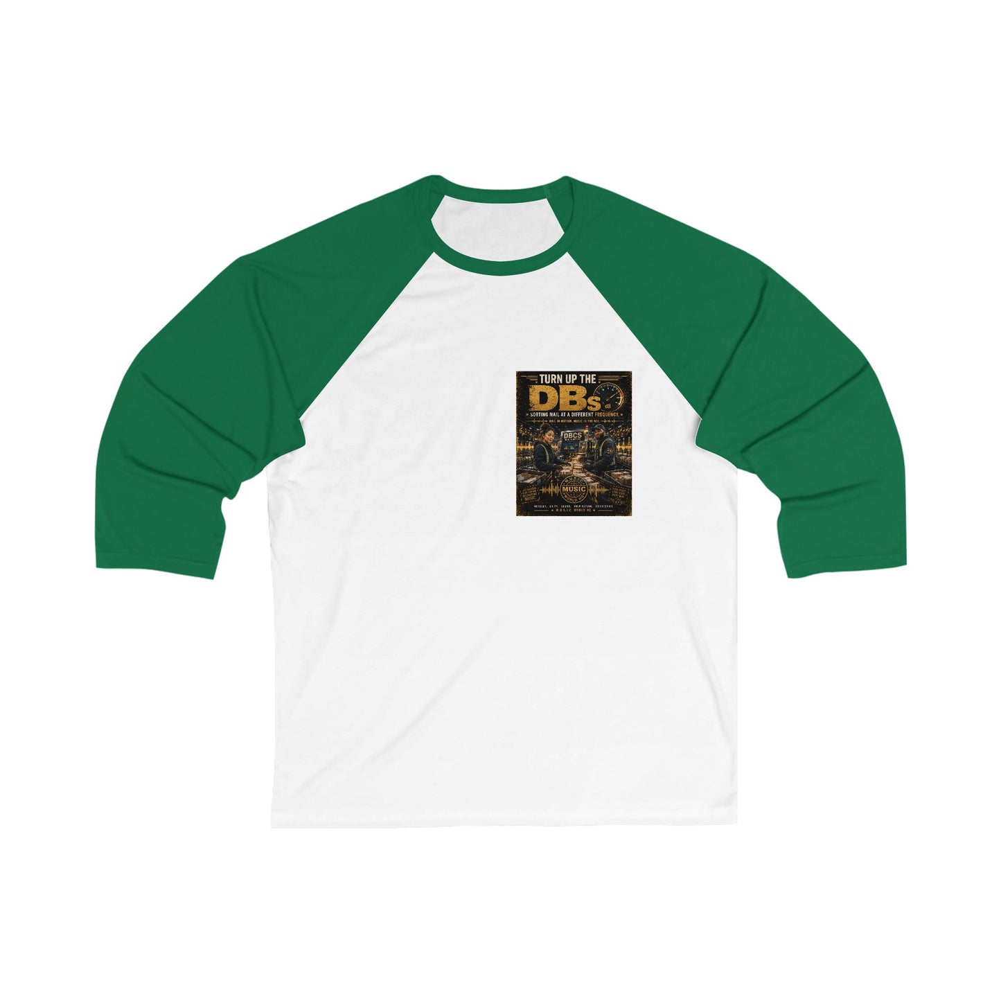 Turn Up the DBs — Men's Raglan Baseball Tee
