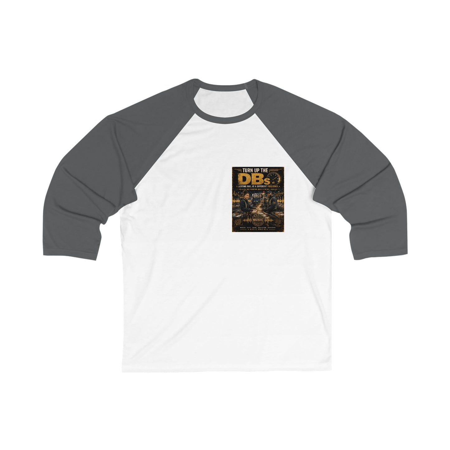 Turn Up the DBs — Men's Raglan Baseball Tee