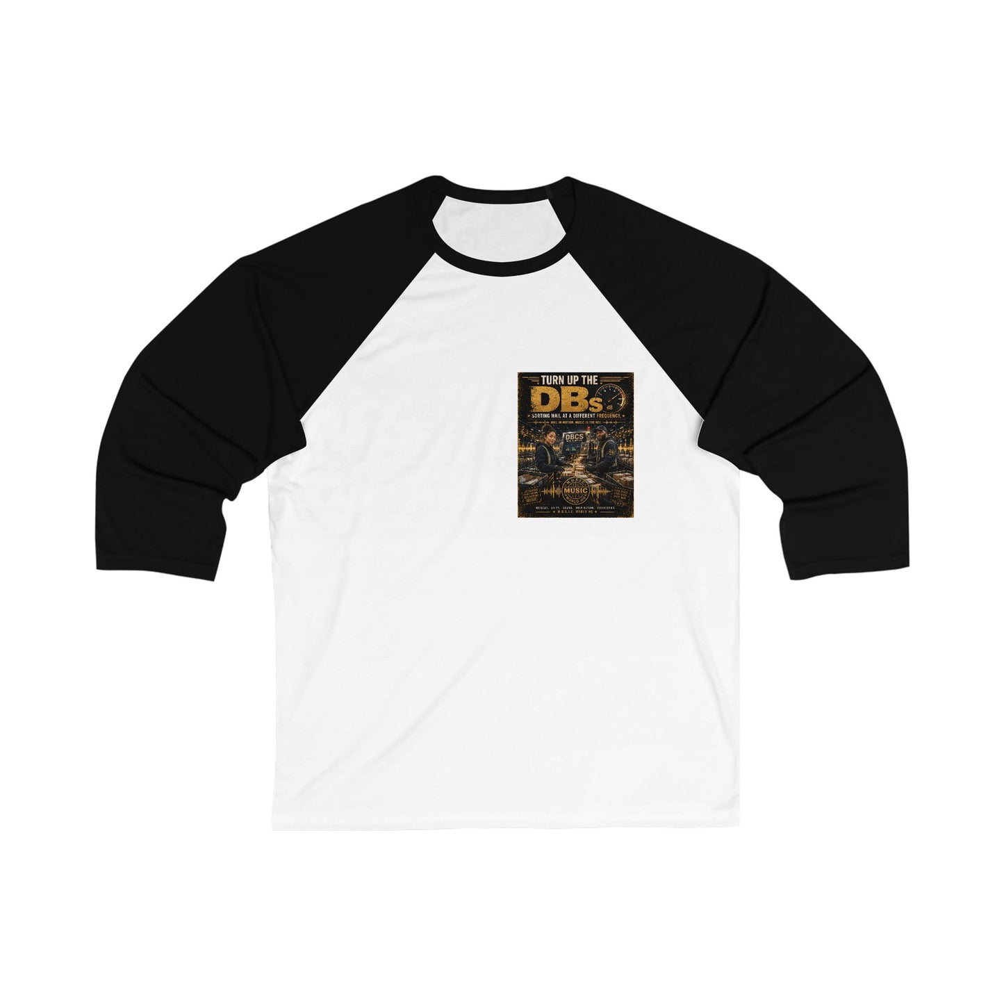 Turn Up the DBs — Men's Raglan Baseball Tee