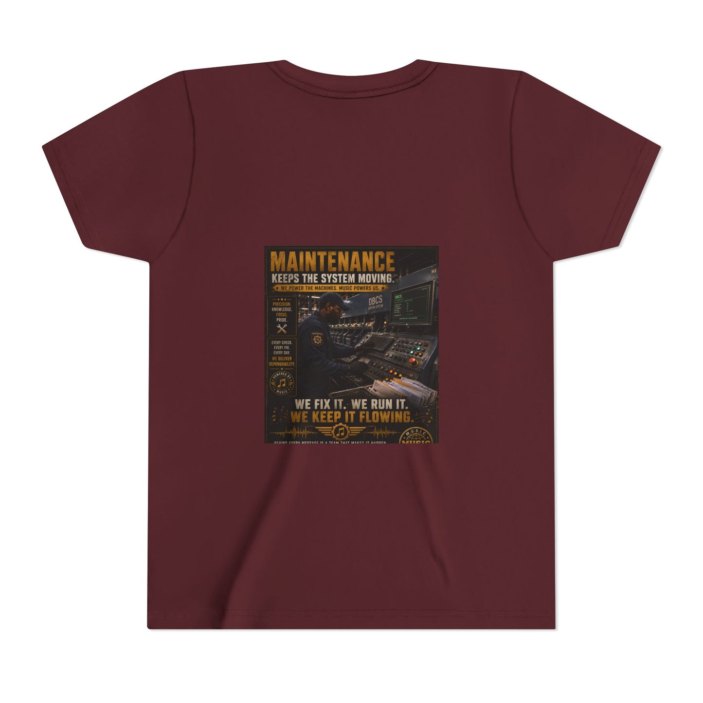 Postal Music — Maintenance Keeps the System Moving — Youth T-Shirt